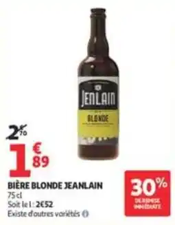 Auchan Supermarché JENLAIN BIÈRE BLONDE offre