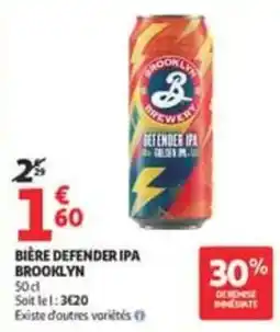 Auchan Supermarché BROOKLYN BIÈRE DEFENDER IPA offre