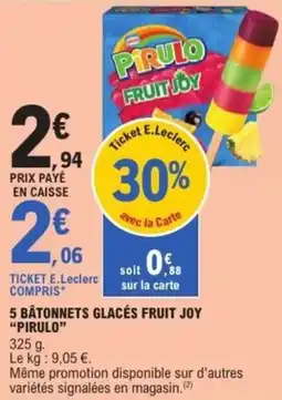 E.Leclerc Express Pirulo Glacés Fruit Joy offre