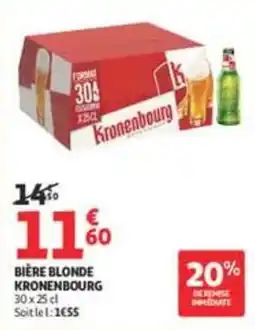 Auchan Supermarché Kronenbourg Bière blonde offre
