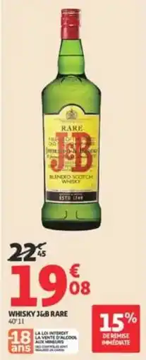 Auchan Supermarché J&B Whisky Rare offre