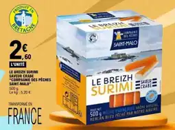E.Leclerc Compagnie des pêches saint-malo le breizh surimi saveur crabe offre