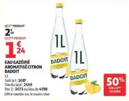 Auchan Supermarché BADOIT EAU GAZÉIFIÉ offre