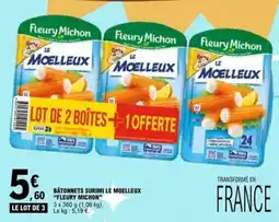 E.Leclerc Fleury Michon Bâtonnets surimi le moelleux offre