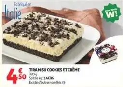 Auchan Supermarché TIRAMISU COOKIES ET CRÈME offre