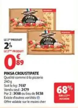 Auchan Supermarché Pinsa Croustipate offre