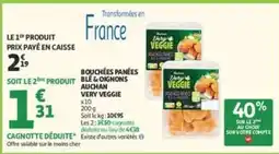 Auchan Supermarché VERY VEGGIE Bouchées panées blé & oignons offre