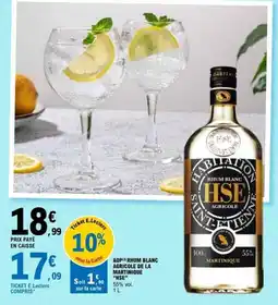 E.Leclerc Aop rhum blanc agriole de la martinique offre