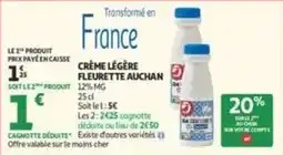 Auchan Supermarché FLEURETTE AUCHAN CRÈME LÉGÈRE offre