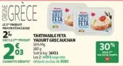 Auchan Supermarché Auchan Yaourt Grec Feta offre