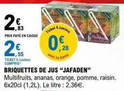 E.Leclerc JAFADEN Briquettes de jus offre