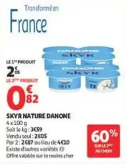Auchan Supermarché DANONE SKYR NATURE offre