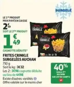 Auchan Supermarché Frites Crinkle offre
