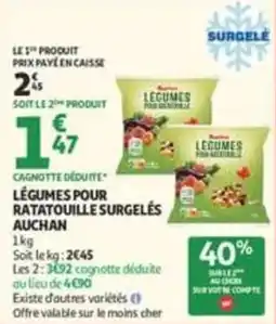 Auchan Supermarché Auchan Légumes pour ratatouille offre