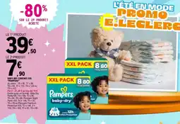 E.Leclerc Pampers baby -dry couches xxl offre