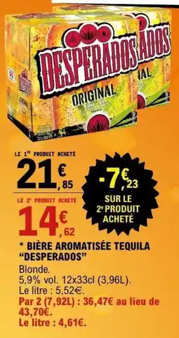E.Leclerc Desperados Bière aromatisée tequila offre