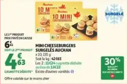 Auchan Supermarché Auchan Mini Cheeseburgers offre