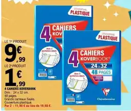 E.Leclerc Cahiers Koverbook Clairefontaine offre