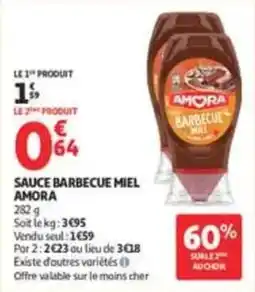 Auchan Supermarché AMORA Sauce barbecue miel offre