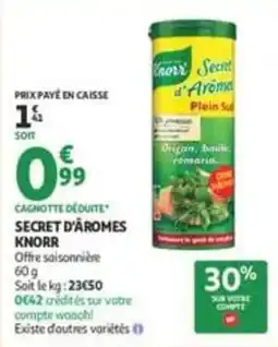 Auchan Supermarché Knorr Secret d'Arômes offre