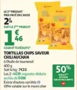 Auchan Supermarché Auchan Tortillas Chips offre