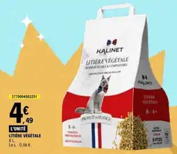 E.Leclerc KALINET LITIÈRE VÉGÉTALE offre