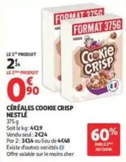 Auchan Supermarché Nestlé Céréales Cookie Crisp offre