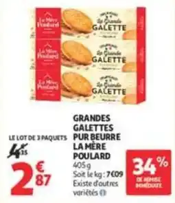 Auchan Supermarché La Mère Poulard Grandes Galettes offre