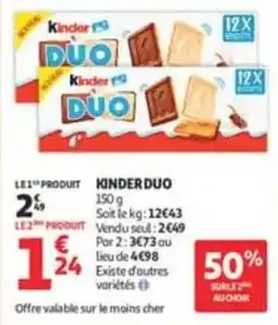 Auchan Supermarché Kinder Duo offre
