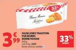 Auchan Supermarché BONNE MAMAN MADELEINES TRADITION offre