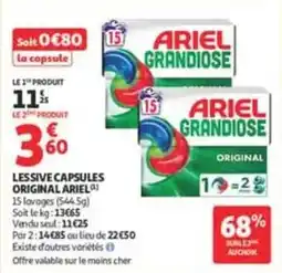 Auchan Supermarché ARIEL LESSIVE CAPSULES offre