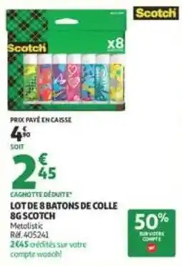 Auchan Supermarché Scotch batons de colle offre