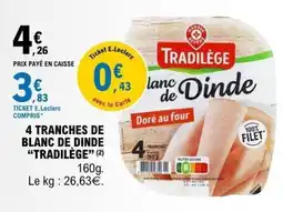 E.Leclerc TRADILÈGE blanc de dinde offre