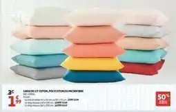 Auchan Supermarché Linge de lit coton polycoton ou microfibre offre