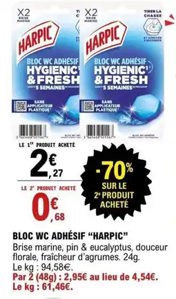 E.Leclerc Harpic Bloc WC Adhésif offre