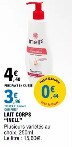 E.Leclerc inell LAIT CORPS offre