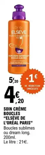 E.Leclerc ELSEVE Soin crème boucles offre
