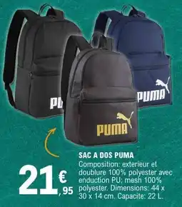 E.Leclerc PUMA SAC A DOS offre