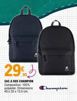 E.Leclerc Champion sac a dos champion offre