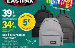 E.Leclerc Eastpak sac à dos paddded offre