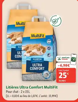 Maxi Zoo Multifit litières ultra comfort offre