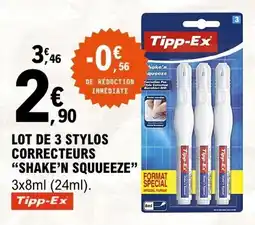E.Leclerc Tipp-Ex Stylos correcteurs offre