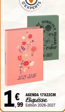 E.Leclerc Esquisse AGENDA 17X22CM offre