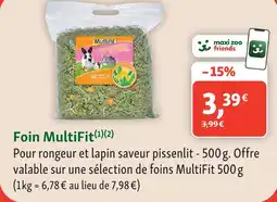 Maxi Zoo Multifit foin saveur pissenlit offre