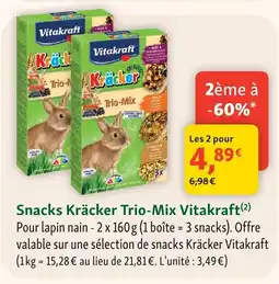 Maxi Zoo Vitakraft snacks kräcker trio-mix offre