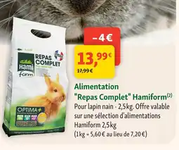 Maxi Zoo Hamiform alimentation repas complet offre