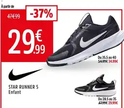 Intersport Nike star runner 5 enfant offre