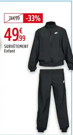 Intersport Nike survêtement enfant offre