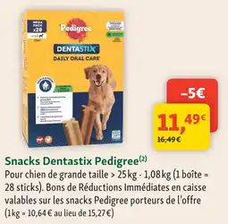 Maxi Zoo Pedigree snacks dentastix offre