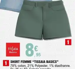 E.Leclerc Tissaia basics short femme offre